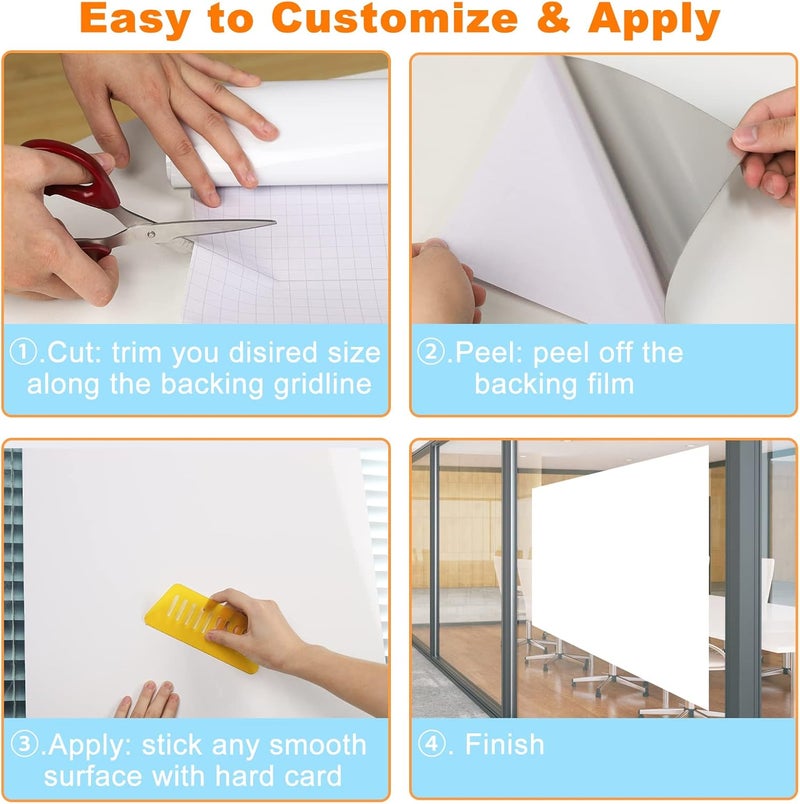 Nortix White Board Wallpaper, Whiteboard Contact Paper, 36" x 24" Super Sticky Whiteboard Sticker Wall Decal on Wall, Table, Doors, No Ghosting,1 Piece (2x3ft) - Image 5